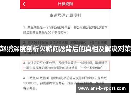 赵鹏深度剖析欠薪问题背后的真相及解决对策 赵鹏深度剖析欠薪问题背后的真相及解决对策